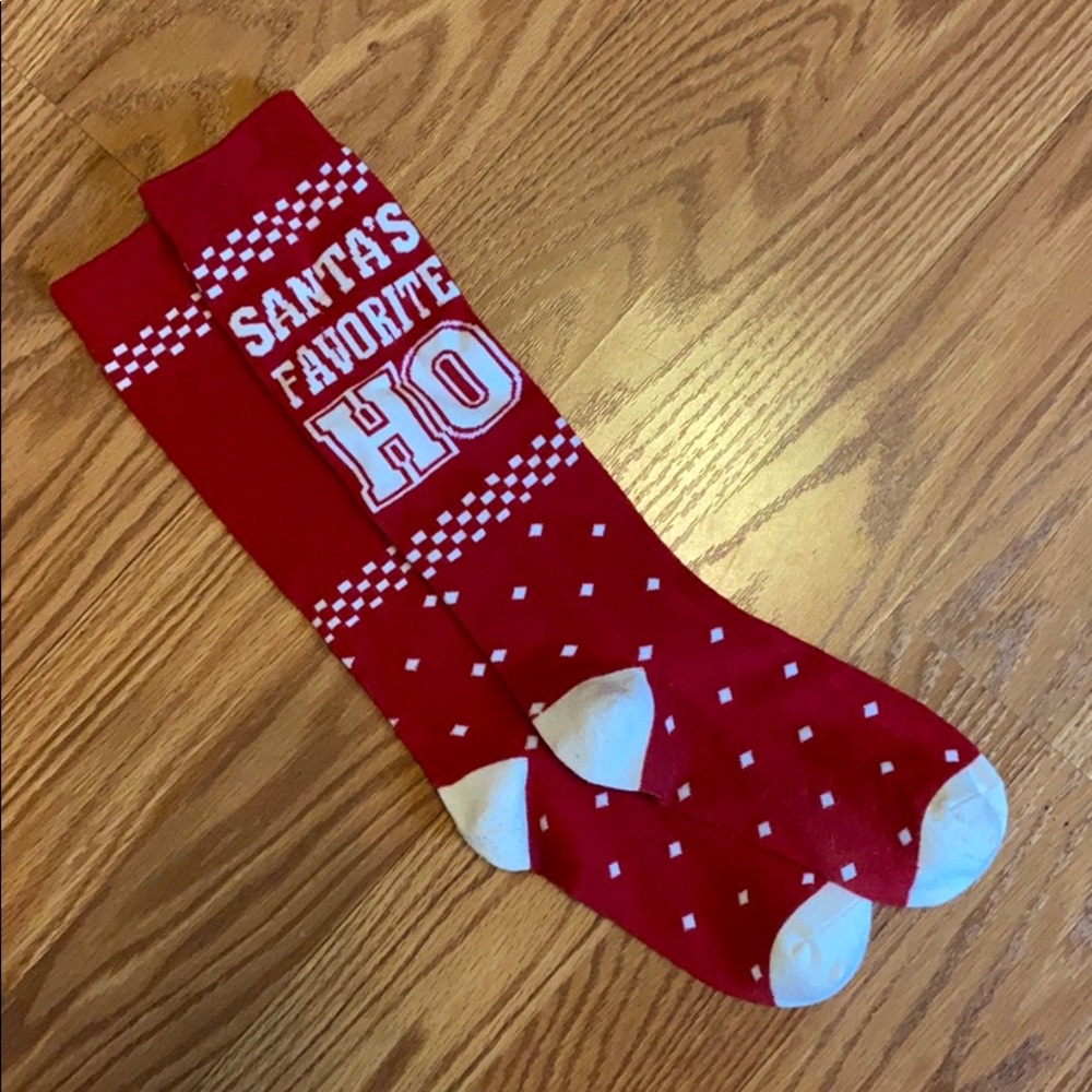 Spencer’s funny Christmas socks